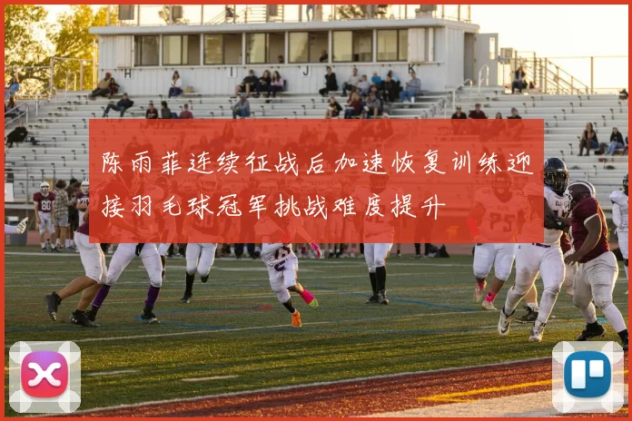 陈雨菲连续征战后加速恢复训练迎接羽毛球冠军挑战难度提升